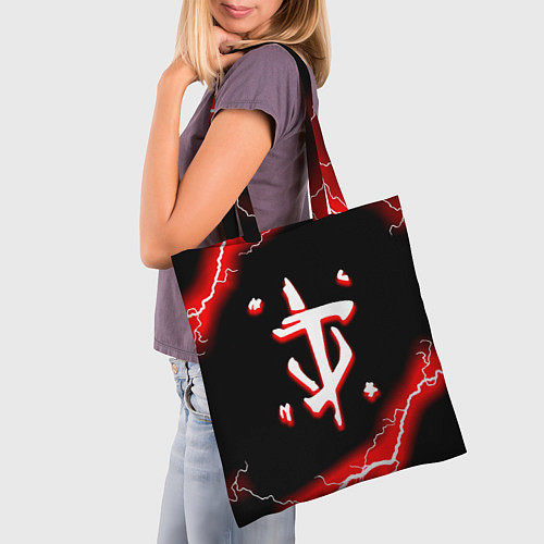 Сумка-шоппер Doom красный шторм / 3D-принт – фото 3