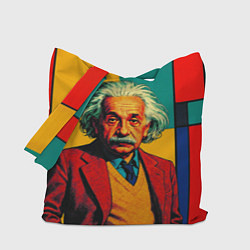 Сумка-шопер Эйнштейн поп-арт, цвет: 3D-принт