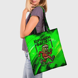 Сумка-шопер Корнишон в деле - спортсмен, цвет: 3D-принт — фото 2