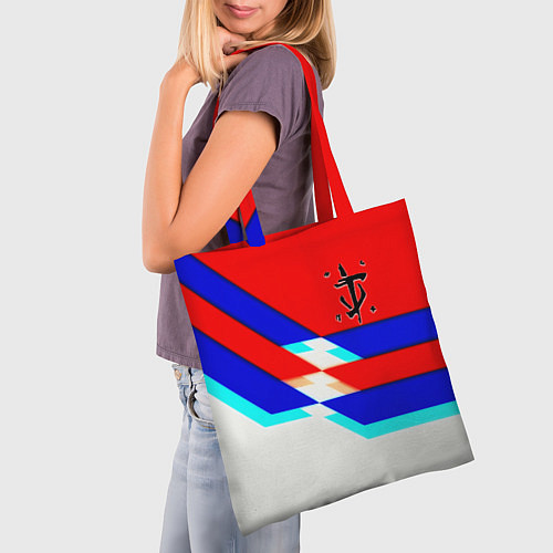 Сумка-шоппер Doom geometry cyber sport / 3D-принт – фото 3