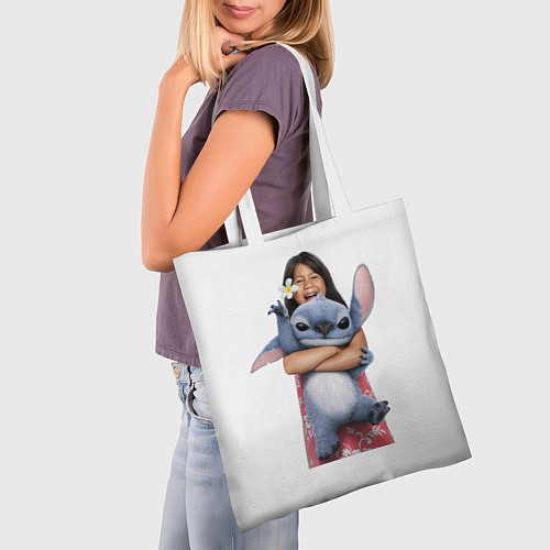 Сумка-шоппер Лило обнимает Стича / 3D-принт – фото 3