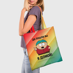 Сумка-шопер Эрик Картман - да пошли вы, цвет: 3D-принт — фото 2