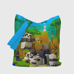 Сумка-шоппер Майнкрафт - панды