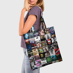 Сумка-шопер Linkin Park - обложки альбомов и песен, цвет: 3D-принт — фото 2