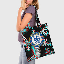 Сумка-шопер Chelsea тропики глитч текстура, цвет: 3D-принт — фото 2
