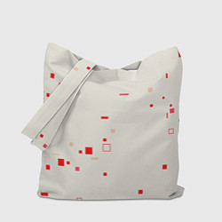 Сумка-шоппер Color white red shapes