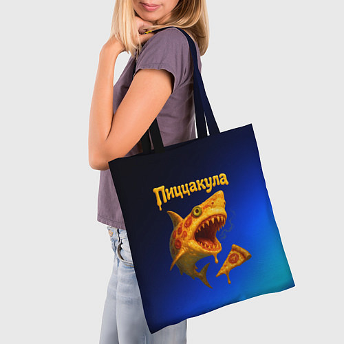Сумка-шоппер Пиццакула - акула из пиццы / 3D-принт – фото 3