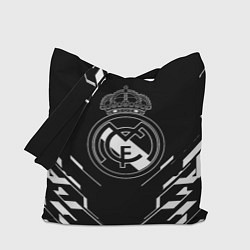 Сумка-шопер Real Madrid полосы геомтерия, цвет: 3D-принт