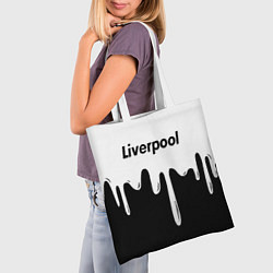 Сумка-шопер Liverpool жидкие краски всплеск, цвет: 3D-принт — фото 2