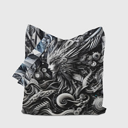 Сумка-шоппер Abstraction cyber pattern - ai art fantasy