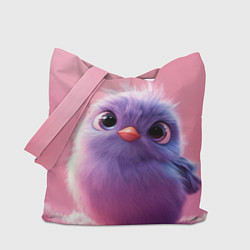Сумка-шопер Милая фиолетовая птичка, цвет: 3D-принт