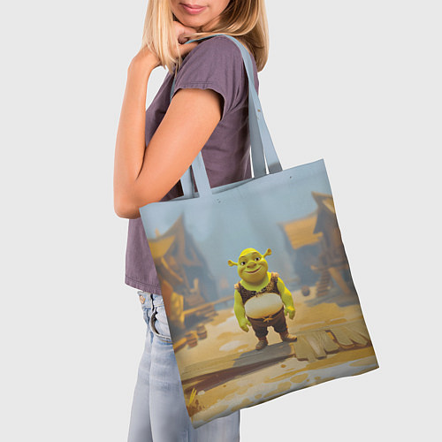 Сумка-шоппер Шрек в деревне / 3D-принт – фото 3