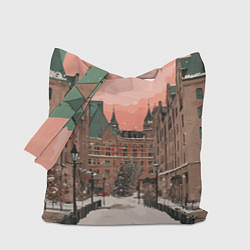 Сумка-шопер Новогодний Московский двор, цвет: 3D-принт