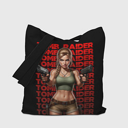 Сумка-шопер Лара с пистолетами, цвет: 3D-принт