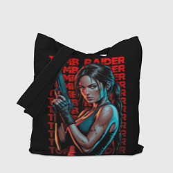 Сумка-шопер Lara Croft с пистолетом, цвет: 3D-принт