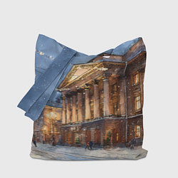 Сумка-шопер Новогодний Санкт-Петербург, цвет: 3D-принт