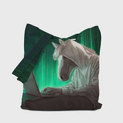 Сумка-шопер Хакер лошадь, цвет: 3D-принт