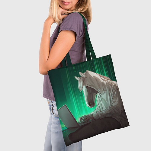 Сумка-шоппер Хакер лошадь / 3D-принт – фото 3