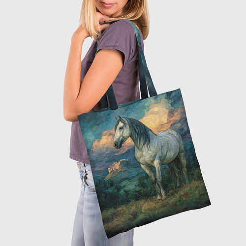 Сумка-шоппер Конь маслом / 3D-принт – фото 3
