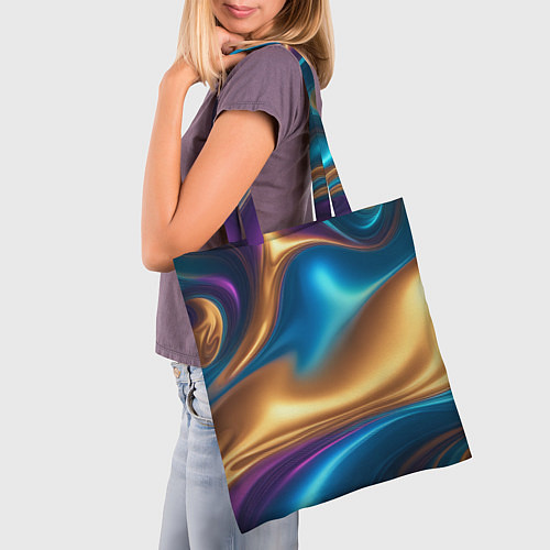 Сумка-шоппер Сплавы разноцветные / 3D-принт – фото 3