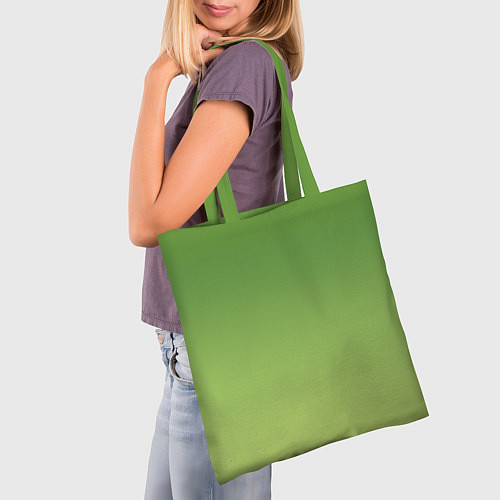 Сумка-шоппер Color green yellow / 3D-принт – фото 3