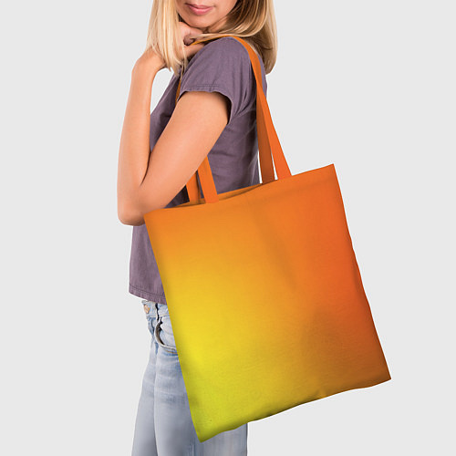 Сумка-шоппер Color orange red / 3D-принт – фото 3