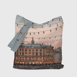 Сумка-шопер Новогодний зимний Питер, цвет: 3D-принт