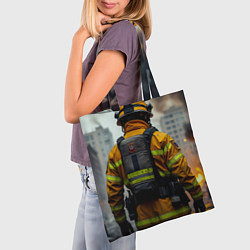 Сумка-шопер Огонь и долг, цвет: 3D-принт — фото 2