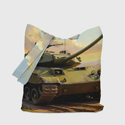 Сумка-шопер Танковый закат, цвет: 3D-принт