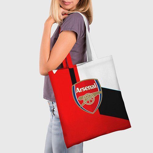 Сумка-шоппер Арсенал геометрия спорт / 3D-принт – фото 3