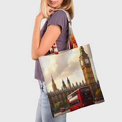 Сумка-шопер Лондон в осеннем сиянии, цвет: 3D-принт — фото 2