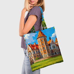 Сумка-шопер Великолепие Мирского замка, цвет: 3D-принт — фото 2