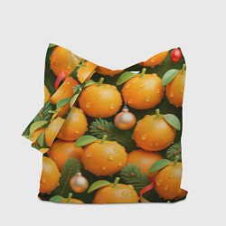 Сумка-шопер Мандариновое настроение, цвет: 3D-принт