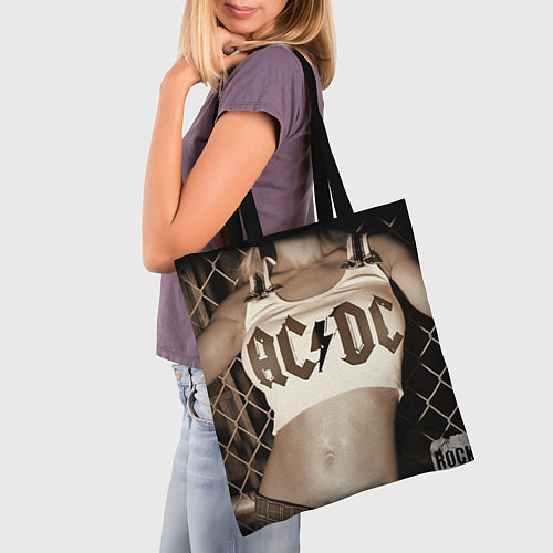 Сумка-шоппер AC/DC Girl / 3D-принт – фото 3