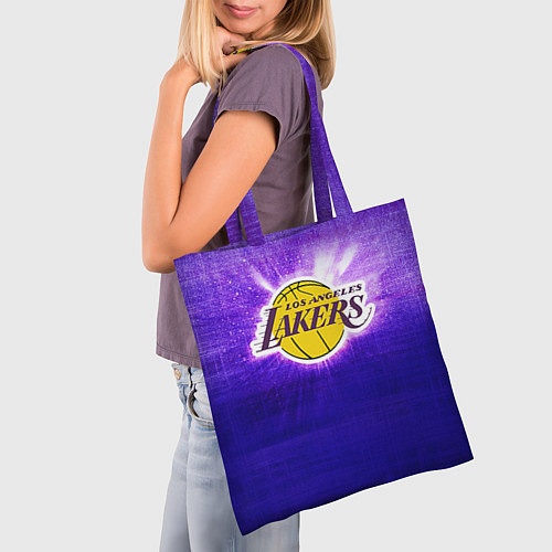Сумка-шоппер Los Angeles Lakers / 3D-принт – фото 3