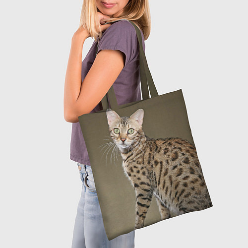 Сумка-шоппер Пятнистый котик / 3D-принт – фото 3