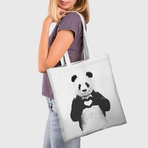 Сумка-шоппер Panda Love / 3D-принт – фото 3
