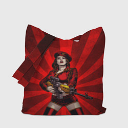 Сумка-шопер Red alert girl, цвет: 3D-принт