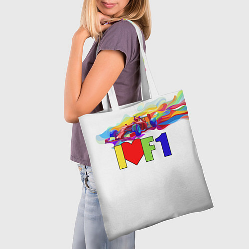 Сумка-шоппер Я люблю F1 / 3D-принт – фото 3