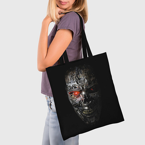 Сумка-шоппер Terminator Skull / 3D-принт – фото 3