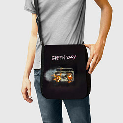 Сумка на плечо Green Day магнитофон в огне, цвет: 3D-принт — фото 2