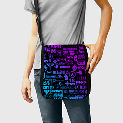 Сумка на плечо Неоновые лого игр, цвет: 3D-принт — фото 2