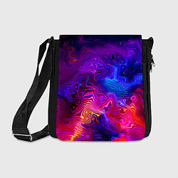 Сумка на плечо Цветные неоновые разводы на воде Авангард Colored, цвет: 3D-принт