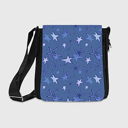 Сумка на плечо Gray-Blue Star Pattern, цвет: 3D-принт