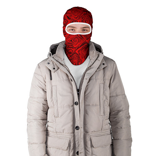 Балаклава Tie-Dye red / 3D-Белый – фото 3