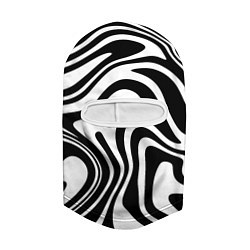 Балаклава Черно-белые полосы Black and white stripes, цвет: 3D-белый — фото 2