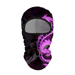 Балаклава Неоновый дракон purple dragon, цвет: 3D-черный