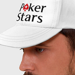 Бейсболка Poker Stars цвета белый — фото 2