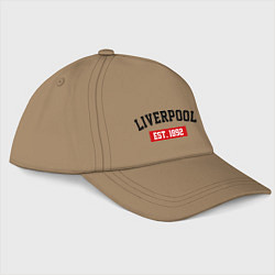 Бейсболка FC Liverpool Est. 1892, цвет: миндальный