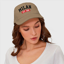 Бейсболка FC Milan Est. 1899, цвет: миндальный — фото 2